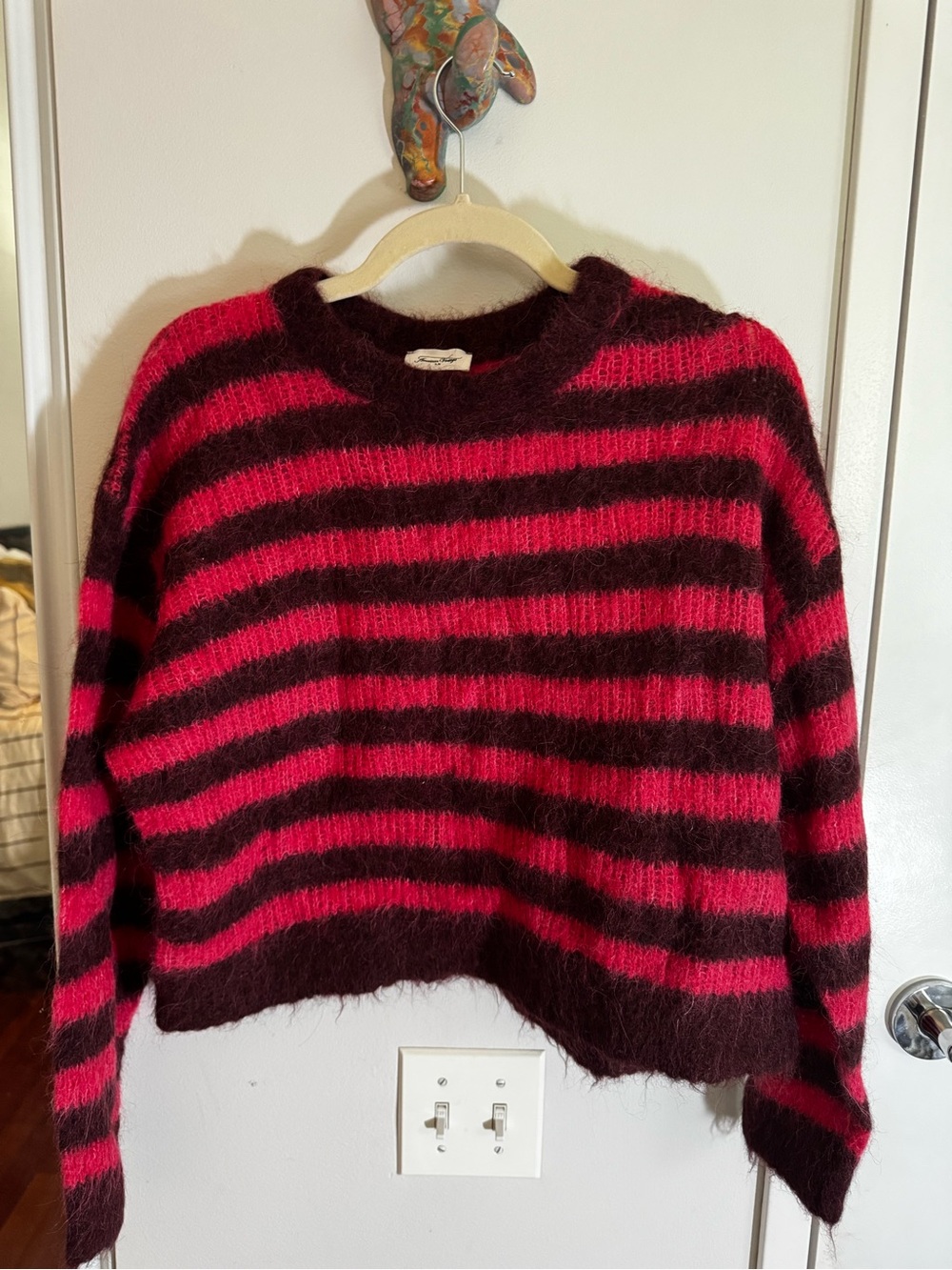 AMERICAN VINTAGE Pink & Burgundy Bymi Striped Sweater - Picture 4 of 8